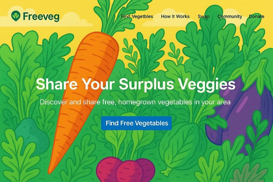 Freeveg Landing Page